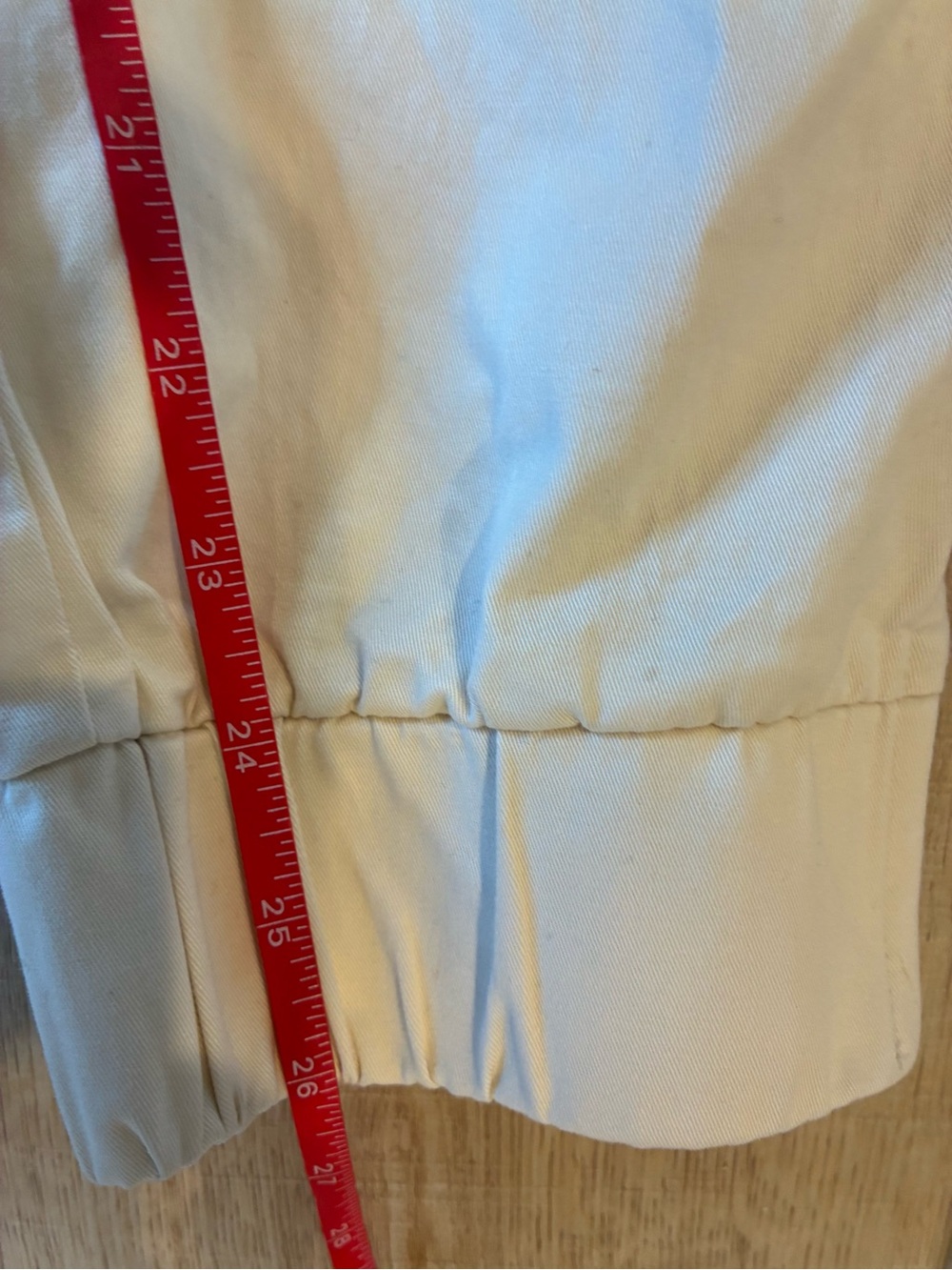 Varley Camino Pant Jogger soft cream cotton twill fabric gold zipper accents s - Picture 6 of 8